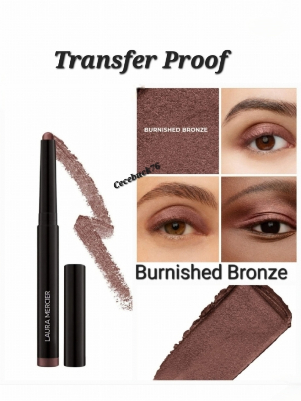 🌺Laura Mercier Burnished Bronze Caviar Stick Cream Eyeshadow Transfer Pr